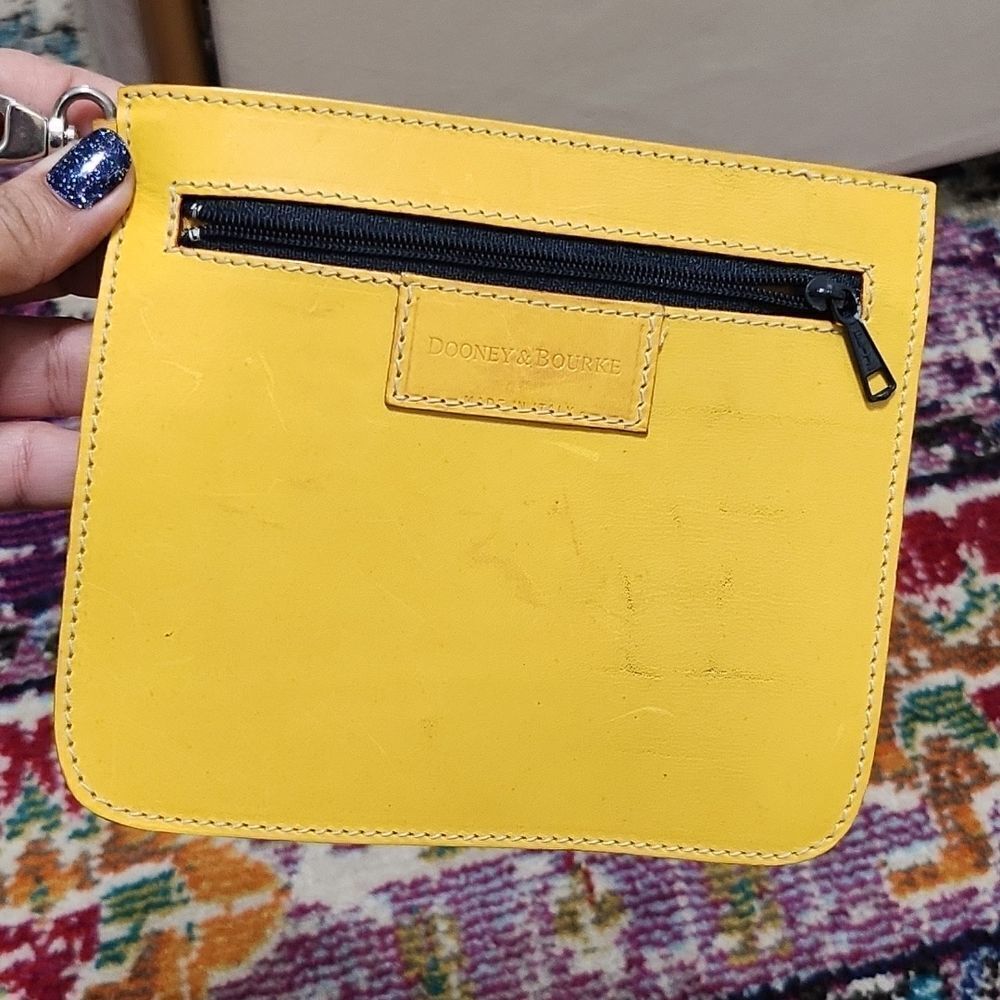 Doonet & Bourke Yellow Leather Coin Bag